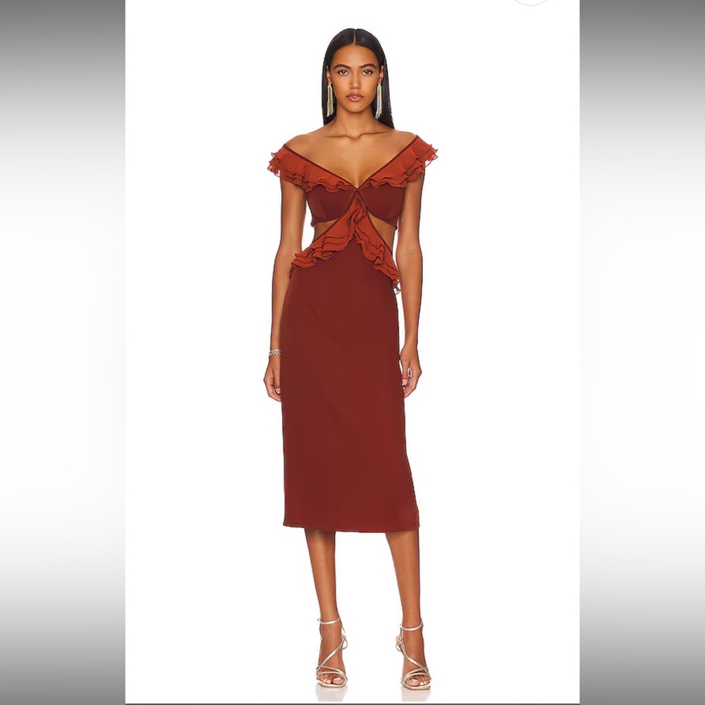 REVOLVE Rust Midi Dress